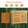 SoBuy FKW70-N Desserte de Cuisine à roulettes Îlot Central avec Plan de Travail INOX et 4 Tiroirs Chariot Mobile pour Cuisine ou Salle à Manger Meuble de Cuisine avec Rangement 115x46x92cm