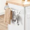 SoBuy FKW71-II-WN Desserte de Cuisine à roulettes, Îlot Central avec Plan de Travail Extensible Chariot Mobile pour Cuisine ou Salle à Manger, Meuble de Cuisine avec Rangement Blanc 115x46/71x92 cm