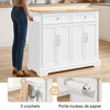 SoBuy FKW71-II-WN Desserte de Cuisine à roulettes, Îlot Central avec Plan de Travail Extensible Chariot Mobile pour Cuisine ou Salle à Manger, Meuble de Cuisine avec Rangement Blanc 115x46/71x92 cm