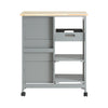SoBuy FKW79-HG Meuble Cuisine Desserte de Cuisine à roulettes, Desserte Rangement avec 3 Tiroirs et 1 Tablette Amovible, Meuble de Rangement Cuisine, L68xP38xH85cm,Gris