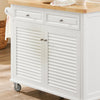 SoBuy FKW84-II-WN Desserte sur roulettes Meuble de Cuisine de Service Roulant avec Plans de Travail Rabattable |Prévente