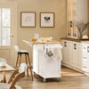 SoBuy FKW84-II-WN Desserte sur roulettes Meuble de Cuisine de Service Roulant avec Plans de Travail Rabattable |Prévente