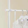 SoBuy FRG109-II-W Tringle à Vêtements Télescopique, Portant à Vêtements Robuste, Penderie Ouverte Réglable avec Barres de Suspension pour Chambre, Dressing, Blanc