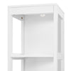 SoBuy FRG126-W Meuble Colonne de Salle de Bain Armoire Toilette Haute avec 4 étagères et 2 tiroirs 30x30x144 cm, Blanc