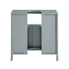SoBuy FRG128-II-SG Meuble sous Lavabo Salle de Bain avec Portes Coulissantes - Meuble Salle de Bain et Meuble sous Vasque Compact Anti-Humidité - Rangement pour WC, Bois, 60x30x60cm, Gris