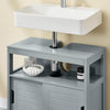 SoBuy FRG128-SG Meuble sous Lavabo Salle de Bain avec Portes Coulissantes - Meuble Salle de Bain et Meuble sous Vasque Compact Anti-Humidité - Rangement pour WC, Bois, 60x30x60cm, Gris