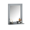 SoBuy FRG129-SG Armoire Murale Salle de Bain avec Miroir Meuble Haut Suspendu Étagère Murale de Rangement Compacte Idéal pour Salle de Bain, WC, Buanderie Gris Clair 40x49x10cm