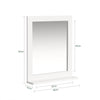 SoBuy FRG129-W Armoire Murale Salle de Bain avec Miroir Meuble Haut Suspendu Étagère Murale de Rangement Compacte Idéal pour Salle de Bain, WC, Buanderie Blanc 40x49x10cm