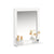 SoBuy FRG129-W Armoire Murale Salle de Bain avec Miroir Meuble Haut Suspendu Étagère Murale de Rangement Compacte Idéal pour Salle de Bain, WC, Buanderie Blanc 40x49x10cm
