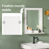 SoBuy FRG129-W Armoire Murale Salle de Bain avec Miroir Meuble Haut Suspendu Étagère Murale de Rangement Compacte Idéal pour Salle de Bain, WC, Buanderie Blanc 40x49x10cm