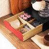 SoBuy FRG179-R Boîte de Rangement à Tiroir pour Capsules de Thé et Café Boîte à Capsules de Café, Boîte à Thé, Boite de Rangement Dosettes, en Bambou