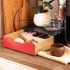 SoBuy FRG179-R Boîte de Rangement à Tiroir pour Capsules de Thé et Café Boîte à Capsules de Café, Boîte à Thé, Boite de Rangement Dosettes, en Bambou