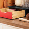 SoBuy FRG179-R Boîte de Rangement à Tiroir pour Capsules de Thé et Café Boîte à Capsules de Café, Boîte à Thé, Boite de Rangement Dosettes, en Bambou