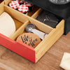 SoBuy FRG179-R Boîte de Rangement à Tiroir pour Capsules de Thé et Café Boîte à Capsules de Café, Boîte à Thé, Boite de Rangement Dosettes, en Bambou