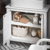 SoBuy FRG202-W Meuble sous lavabo Salle de Bain Meuble de Salle de Bain avec 2 Portes, Grand Espace de Rangement & découpe Siphon sous Vasque MDF, Blanc 60x62x30cm