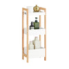 SoBuy FRG226-WN Etagère de Stockage, Étagère de Salle de Bain, Rangement Serviteur de Douche avec 3 paniers, Tour de Rangement