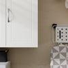 SoBuy FRG231-L-W Meuble Haut Salle de Bain Suspendu Armoire Murale avec Étagère Réglable et Porte Rangement Mural Compact pour Salle de Bain, WC ou Cuisine Blanche 90x30x60 cm