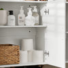 SoBuy FRG231-L-W Meuble Haut Salle de Bain Suspendu Armoire Murale avec Étagère Réglable et Porte Rangement Mural Compact pour Salle de Bain, WC ou Cuisine Blanche 90x30x60 cm