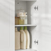SoBuy FRG231-L-W Meuble Haut Salle de Bain Suspendu Armoire Murale avec Étagère Réglable et Porte Rangement Mural Compact pour Salle de Bain, WC ou Cuisine Blanche 90x30x60 cm
