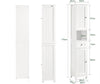 SoBuy FRG236-W Meuble Colonne Salle de Bain Armoire Rangement Haute avec 2 Portes, 1 Tiroir et Niche Ouverte Meuble de Rangement pour Salle de Bain,WC, SDB, Toilette ou Cuisine 32x170x30cm
