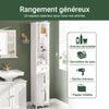 SoBuy FRG236-W Meuble Colonne Salle de Bain Armoire Rangement Haute avec 2 Portes, 1 Tiroir et Niche Ouverte Meuble de Rangement pour Salle de Bain,WC, SDB, Toilette ou Cuisine 32x170x30cm