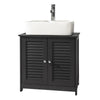 SoBuy FRG237-DG Meuble sous Lavabo, Meuble sous Vasque avec Étagères Ajustables, Meuble Salle de Bain avec Portes Anti-humidité, Placard de Rangement Salle de Bain en MDF, 60 x 35 x 58 cm, Gris