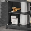 SoBuy FRG237-II-DG Meuble sous-Lavabo Meuble de Salle de Bain Vasque Housse Colonne lavabo, 2 Portes et 2 étages à l’intérieur