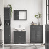 SoBuy FRG237-II-DG Meuble sous-Lavabo Meuble de Salle de Bain Vasque Housse Colonne lavabo, 2 Portes et 2 étages à l’intérieur