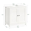 SoBuy FRG237-W Meuble Sous-Lavabo Meuble de Salle de Bain Vasque, 2 portes et 2 étages