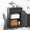 SoBuy FRG238-DG Meuble Bas de Salle de Bain avec Tiroir et Cloison Amovible Meuble de Rangement Buffet Commode