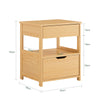 SoBuy FRG258-N Table de Chevet Bout de Canapé avec 2 tiroirs et 1 étagère