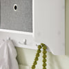 SoBuy FRG282-W Porte Manteau Mural avec 5 Crochets et 3 Paniers - Porte Manteau Mural Bois, Meuble Entrée avec Étagère - Penderie Suspendue pour Chambre, Salon, Salle de Bain - Blanc 100x20x30cm