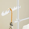 SoBuy FRG34-II-W Portant à vêtements télescopique robuste – Penderie ouverte réglable avec tringles et étagères, Porte-manteau pour chambre ou dressing, Blanc