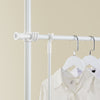 SoBuy FRG34-II-W Portant à vêtements télescopique robuste – Penderie ouverte réglable avec tringles et étagères, Porte-manteau pour chambre ou dressing, Blanc