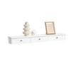 SoBuy FRG43-L-W Etagere Murale avec 3 Tiroirs - Étagère Flottante Moderne pour Entrée, Salon, Cuisine & Chambre - Blanc 94x15x10cm