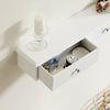 SoBuy FRG43-L-W Etagere Murale avec 3 Tiroirs - Étagère Flottante Moderne pour Entrée, Salon, Cuisine & Chambre - Blanc 94x15x10cm