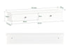 SoBuy FRG43-W Etagere Murale avec 2 Tiroirs - Étagère Flottante Moderne pour Entrée, Salon, Cuisine & Chambre - Blanc 64x15x10cm