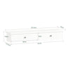 SoBuy FRG43-W Etagere Murale avec 2 Tiroirs - Étagère Flottante Moderne pour Entrée, Salon, Cuisine & Chambre - Blanc 64x15x10cm