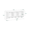 SoBuy FRG48-W Portemanteau Étagère murale Porte-manteau salle de bain Meuble d’entrée