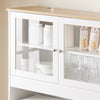 SoBuy FSB101-W Meuble de Rangement Buffet Cuisine Moderne 3 Portes et 2 Tiroirs avec Compartiment à Poubelle, Design Élégant - Meuble de Cuisine pour Salle à Manger ou Salon Blanc 92x40x180 cm