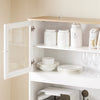 SoBuy FSB101-W Meuble de Rangement Buffet Cuisine Moderne 3 Portes et 2 Tiroirs avec Compartiment à Poubelle, Design Élégant - Meuble de Cuisine pour Salle à Manger ou Salon Blanc 92x40x180 cm