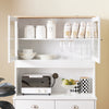 SoBuy FSB101-W Meuble de Rangement Buffet Cuisine Moderne 3 Portes et 2 Tiroirs avec Compartiment à Poubelle, Design Élégant - Meuble de Cuisine pour Salle à Manger ou Salon Blanc 92x40x180 cm