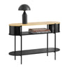 SoBuy FSB102-SCH Console d'Entrée Console avec Rangement Meuble de Couloir Multifonction Design Industriel Moderne pour Entrée, Salon ou Bureau Meuble Bois et Noir L110cm x P39cm x H76cm