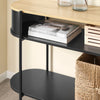 SoBuy FSB102-SCH Console d'Entrée Console avec Rangement Meuble de Couloir Multifonction Design Industriel Moderne pour Entrée, Salon ou Bureau Meuble Bois et Noir L110cm x P39cm x H76cm