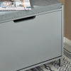 SoBuy FSR151-K-HG Banc Chaussures, Armoire à Chaussures, Meuble d'entrée, Coffre avec 1 Abattants et 1 Coussin, L60xP24xH52 cm
