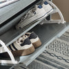 SoBuy FSR151-K-HG Banc Chaussures, Armoire à Chaussures, Meuble d'entrée, Coffre avec 1 Abattants et 1 Coussin, L60xP24xH52 cm