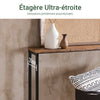 SoBuy FSB19-N Table Console Étroite, Table d'Appoint, Bout de Canapé, Table d’Entrée, Cadre et 4 Pieds en Fer, pour Salon, Entrée, Couloir, Intustriel, L120xP20xH65 cm