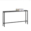 SoBuy FSB19-SCH Console Entrée Meuble Couloir Étagère Arrière Canapé – Plateau Effet Marbre Noir et Pieds Métal – Style Industriel Moderne pour Salon, Bureau, Chambre – 120x20x65cm