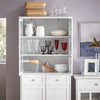 SoBuy FSB76-W Buffet Haut, Buffet de Cuisine, Armoire de Rangement, Meuble Vitrine