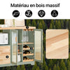SoBuy FSB81-GR Buffet Cuisine avec Espace Micro-Ondes et Range-Bouteilles Meuble de Rangement Cuisine 120 cm avec Portes en Verre Meuble pour Salon, Salle à Manger ou Entrée 120x90x40cm Vert